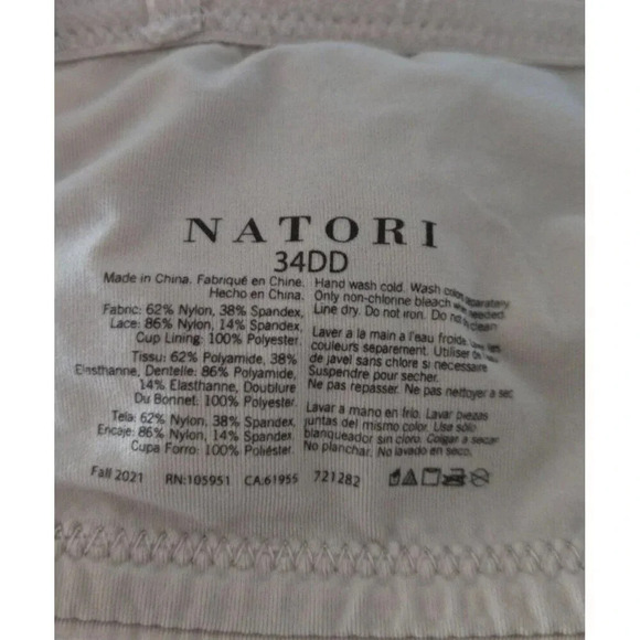 Natori Embolden Contour Underwire Bra blush Lace Boning Smooth 721282 si… - Picture 4 of 4